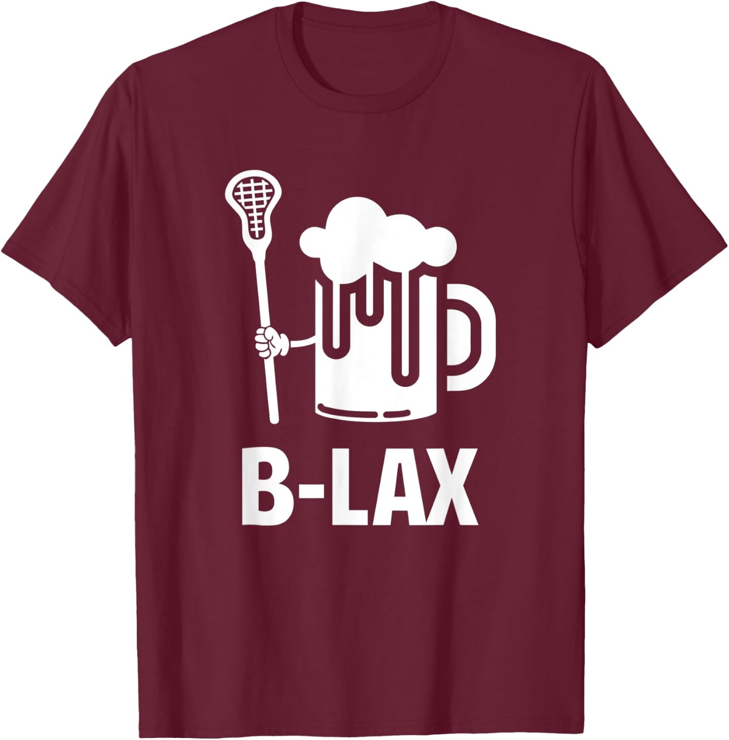 Lacrosse | Funny Gift Men Coach | Beer Lover B-Lex T-Shirt - T-Shirt | Maroon