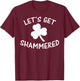 Funny Irish Lets Get Shammered St Patricks Beer Gift T-Shirt - T-Shirt | Maroon