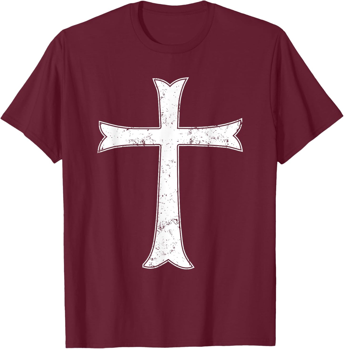 Templar cross crusader knight warrior of Christ history T-Shirt - T-Shirt | Maroon