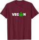 Funny Vegan Weed Cannabis Design Stoner Gift T-Shirt - T-Shirt | Maroon