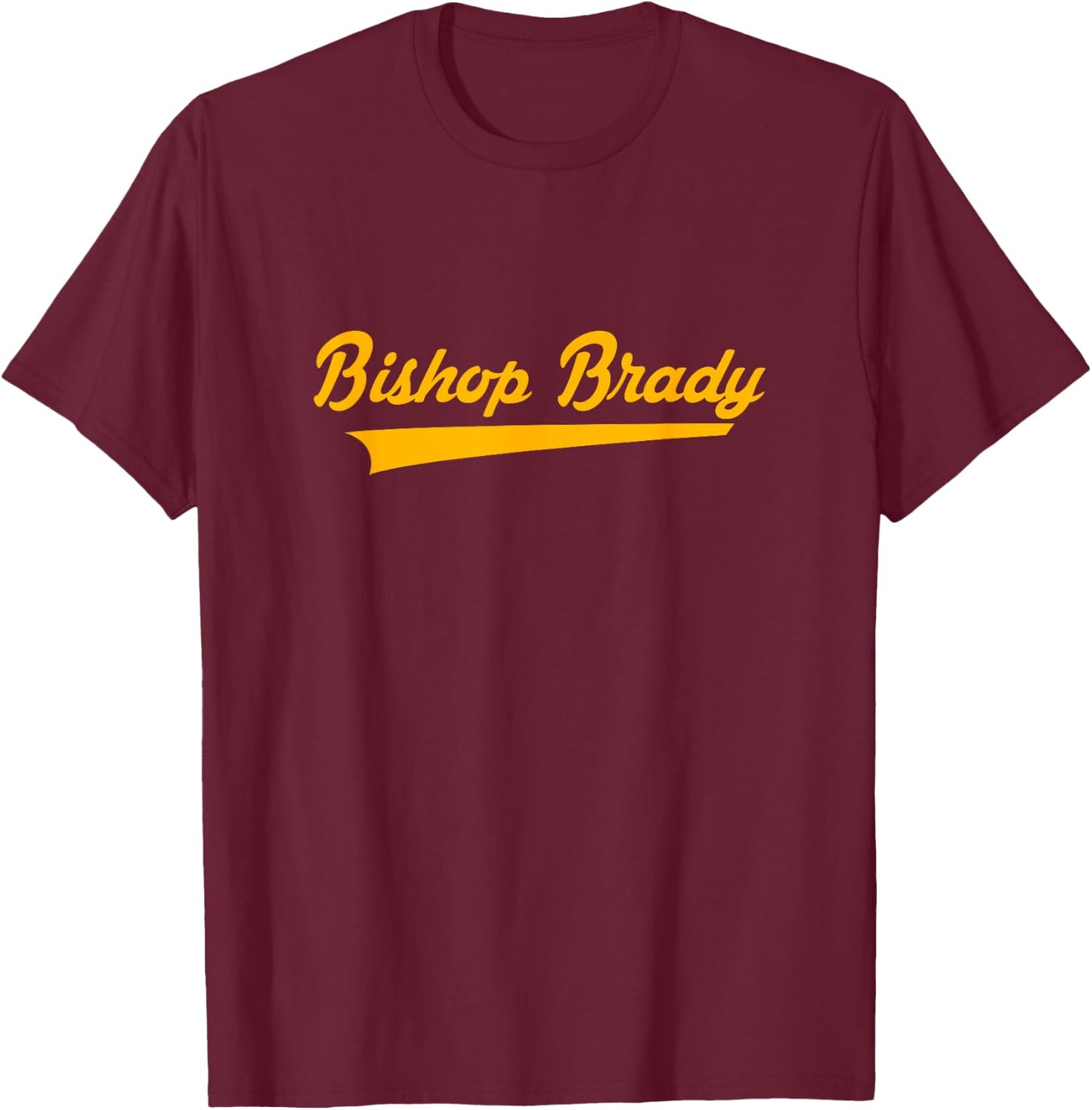 Bishop Brady High School Vintage Swoosh T-Shirt - T-Shirt | Maroon