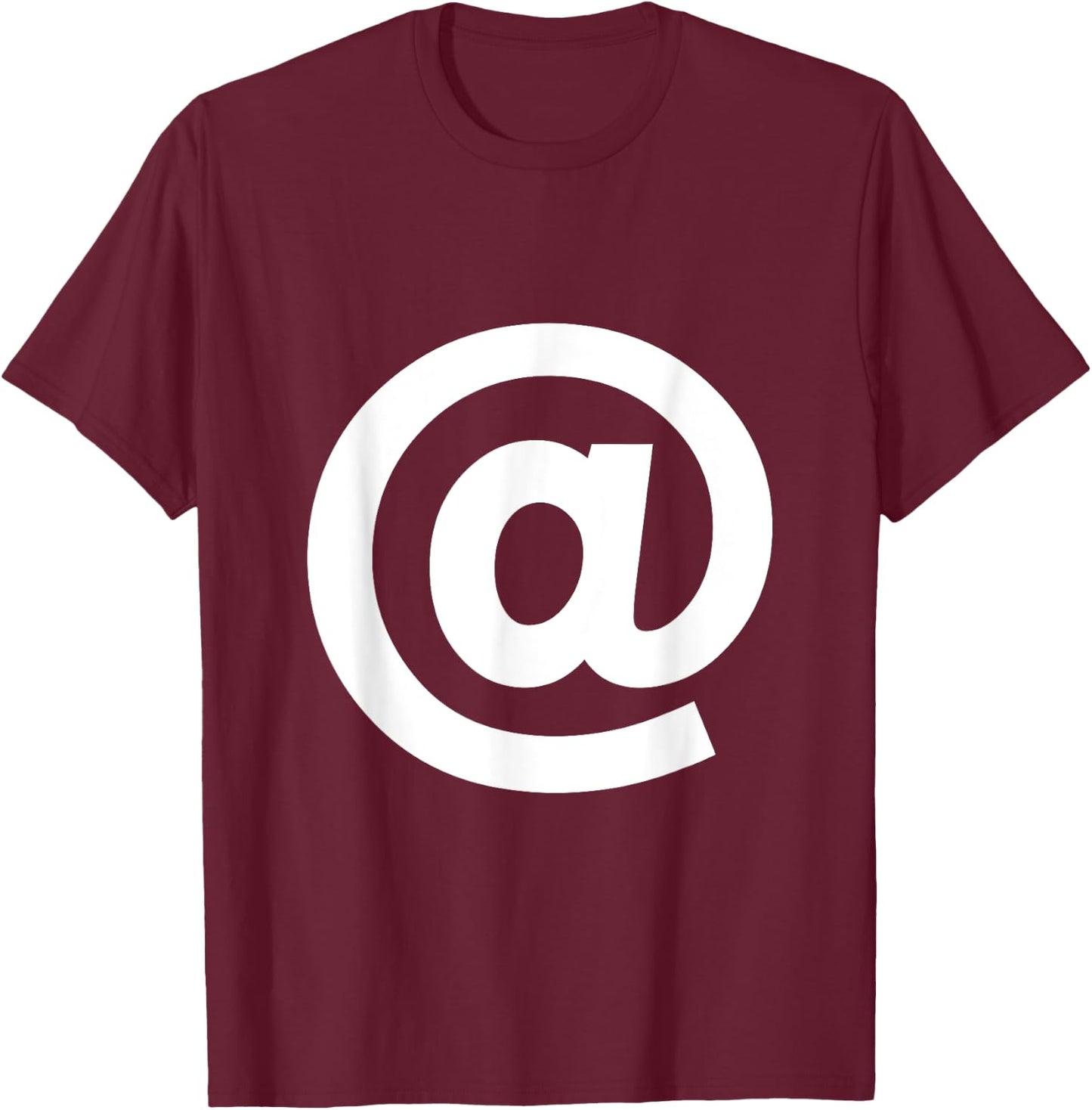 At sign, at symbol alphabet spell words Initial shirt T-Shirt - T-Shirt | Maroon