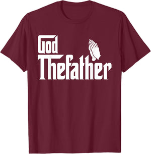 Jesus Christian | Christian God The Father T Shirt T-Shirt - T-Shirt | Maroon