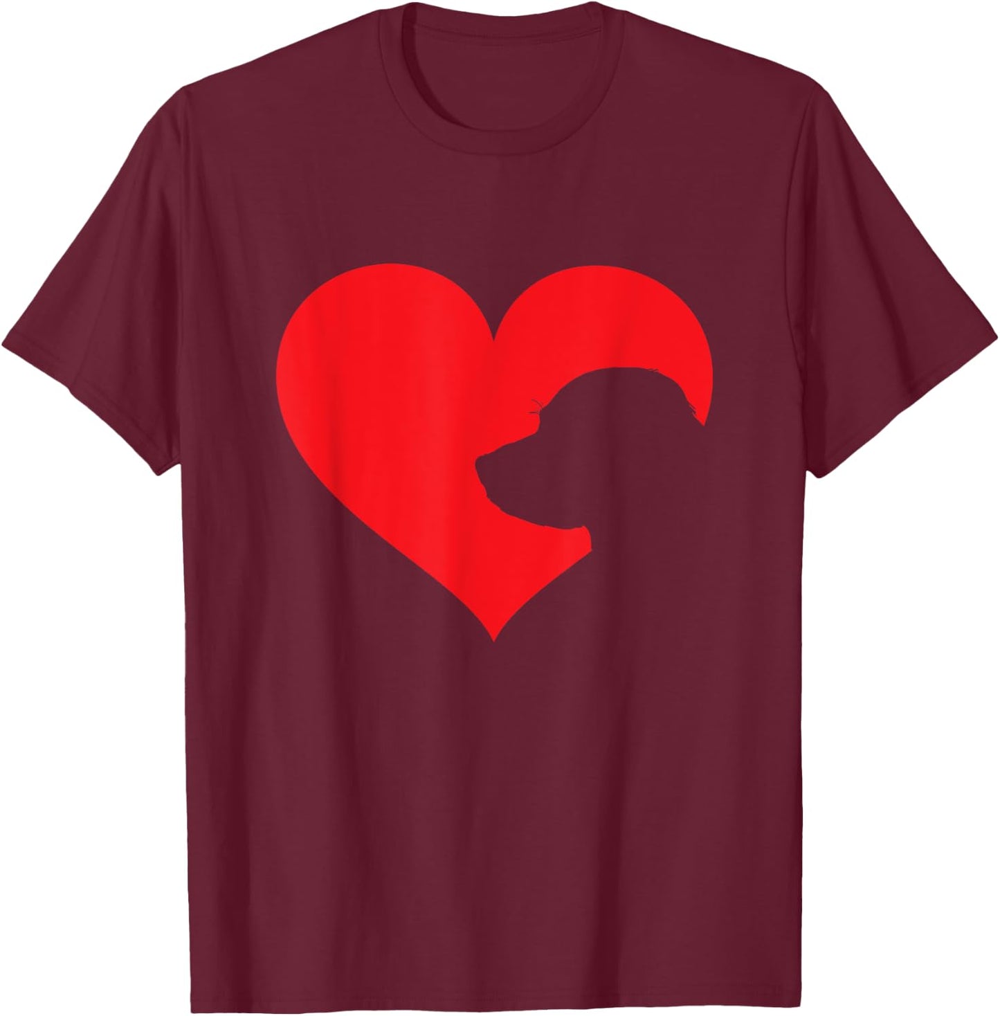 Labrador Love Heart Girls Who Love Labrador Dogs T-Shirt - T-Shirt | Maroon
