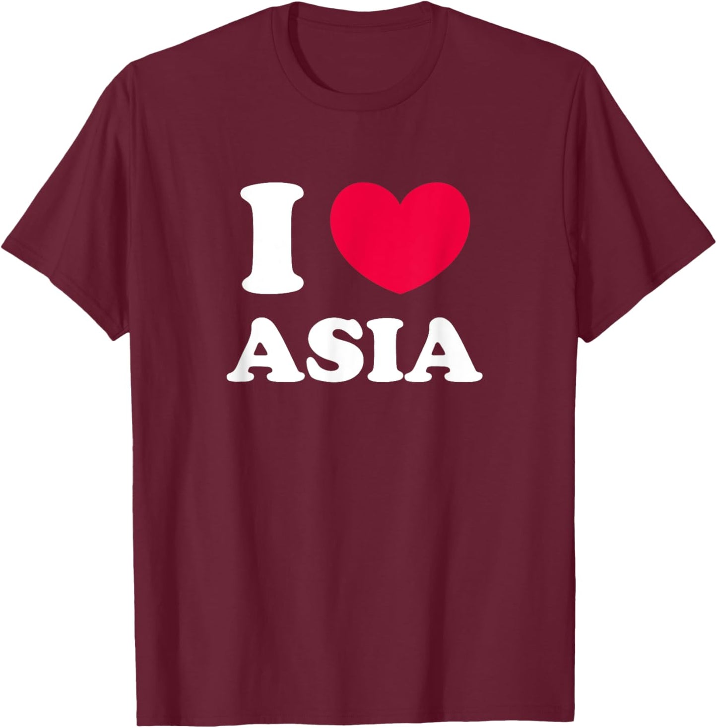 I Love Asia T-Shirt - T-Shirt | Maroon
