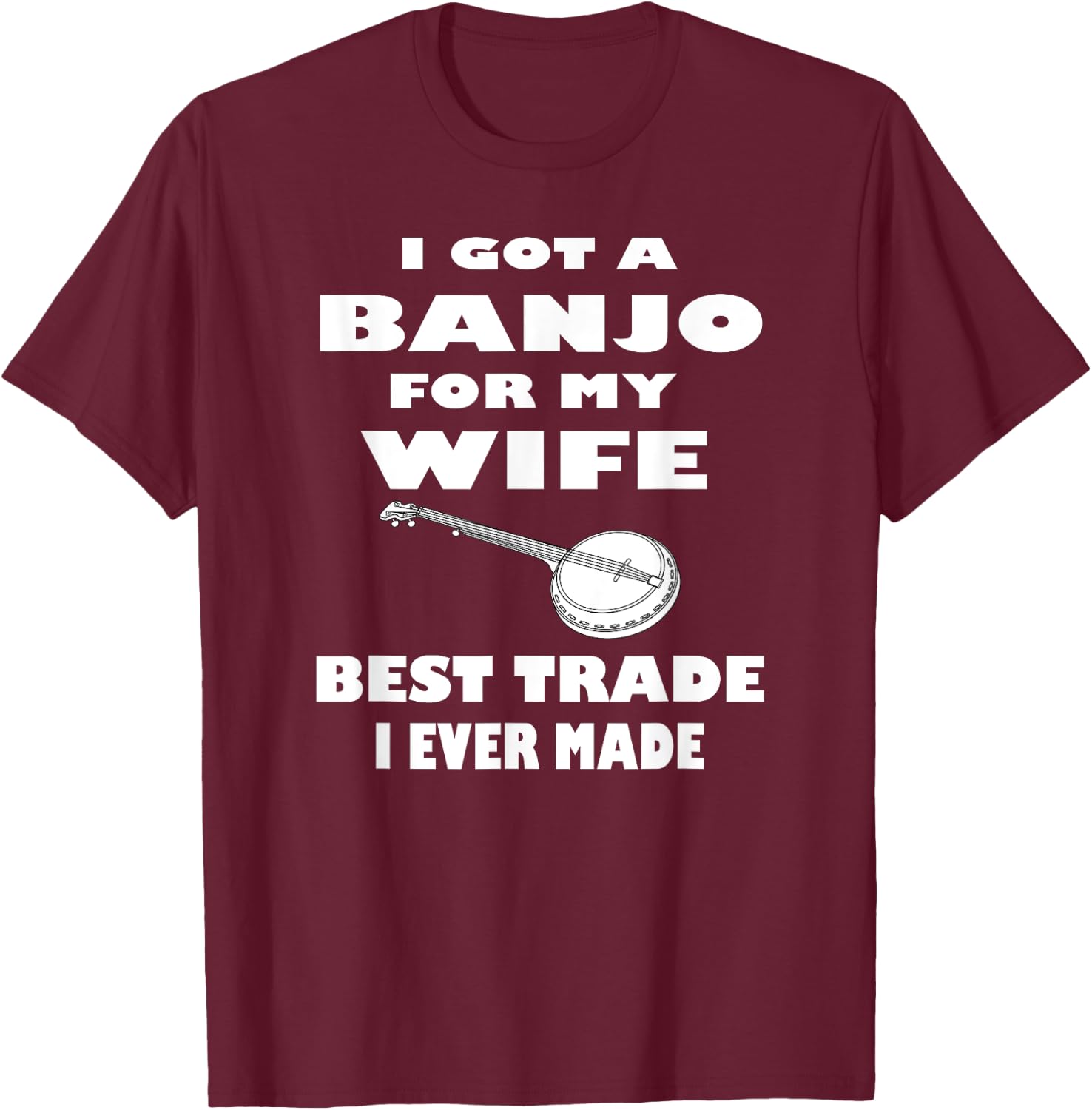 Banjo Player Bluegrass Folk Music Country Music Gift Shirt T-Shirt - T-Shirt | Maroon