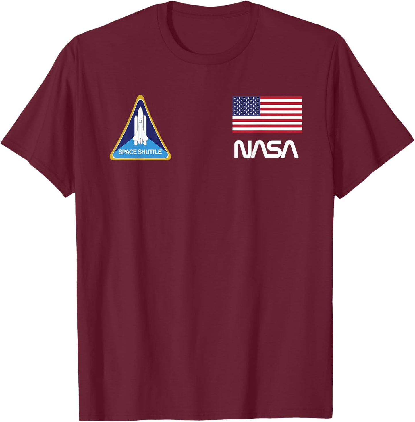 NASA Space Shuttle Challenger Crew T-Shirt - T-Shirt | Maroon