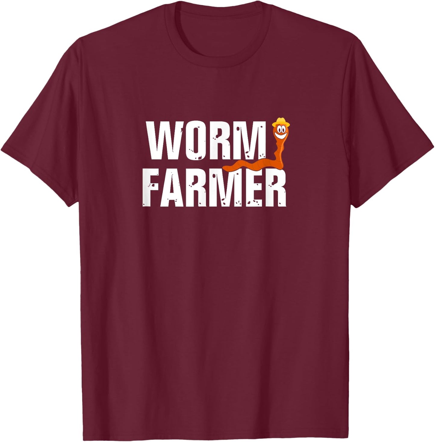 Funny Worm Farm Shirt Gift For Farmers T-Shirt - T-Shirt | Maroon