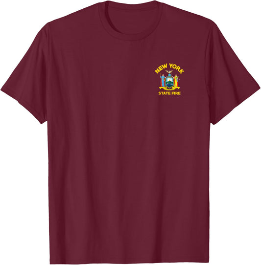 New York Fire Rescue Department Firefighters Firemen T-Shirt - T-Shirt | Maroon