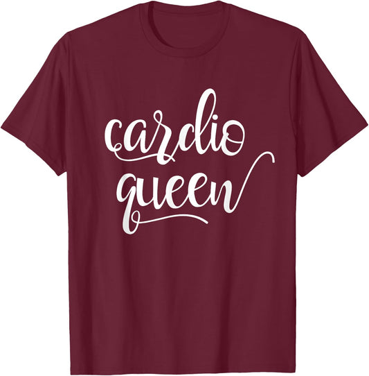 Fun Cardio Queen Fit and Active T-Shirt - T-Shirt | Maroon