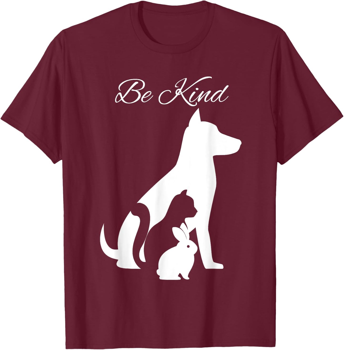 BE KIND TO ANIMALS SPREAD KINDNESS MATTERS NOT CRUELTY shirt T-Shirt - T-Shirt | Maroon