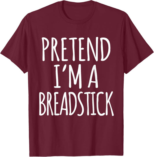 Funny Lazy Halloween Costume Shirt - Breadstick Bread Stick T-Shirt - T-Shirt | Maroon
