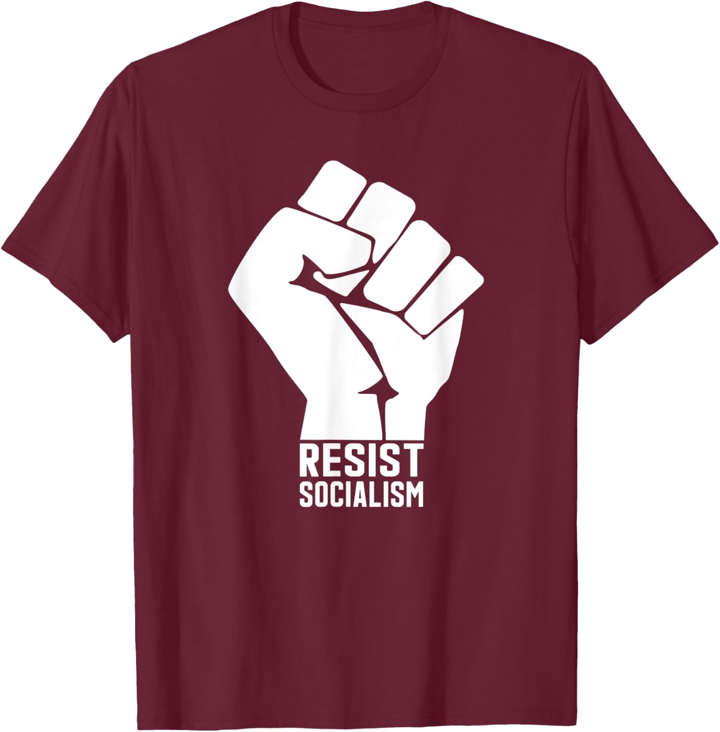 Anti Socialism Pro Democracy Shirt Resist Socialism Novelty T-Shirt - T-Shirt | Maroon