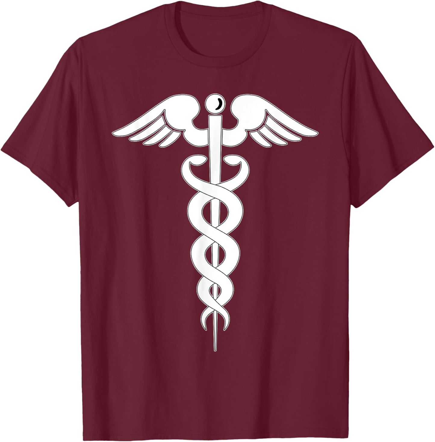 Caduceus Medical Symbol - Great Doctor / Nurse Medicine Gift T-Shirt - T-Shirt | Maroon