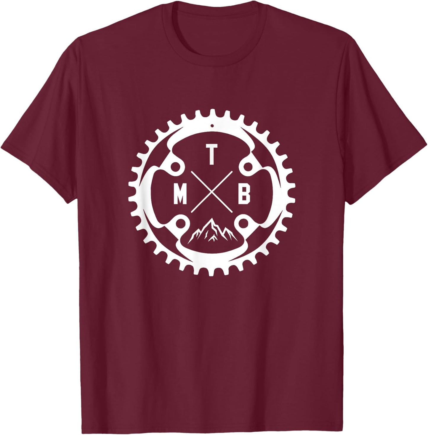 Mountain Bike Shirt MTB Downhill Biking Biker Gift T-Shirt - T-Shirt | Maroon