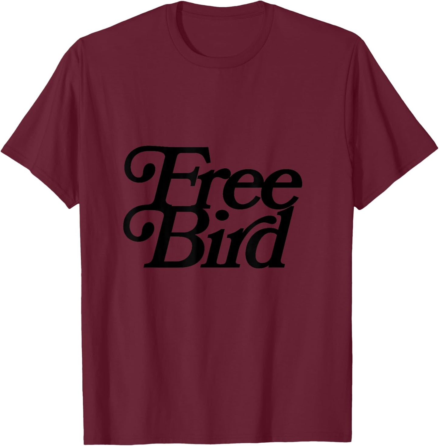 Free Bird by Ronnie Van Zant & A Collins T-Shirt - T-Shirt | Maroon