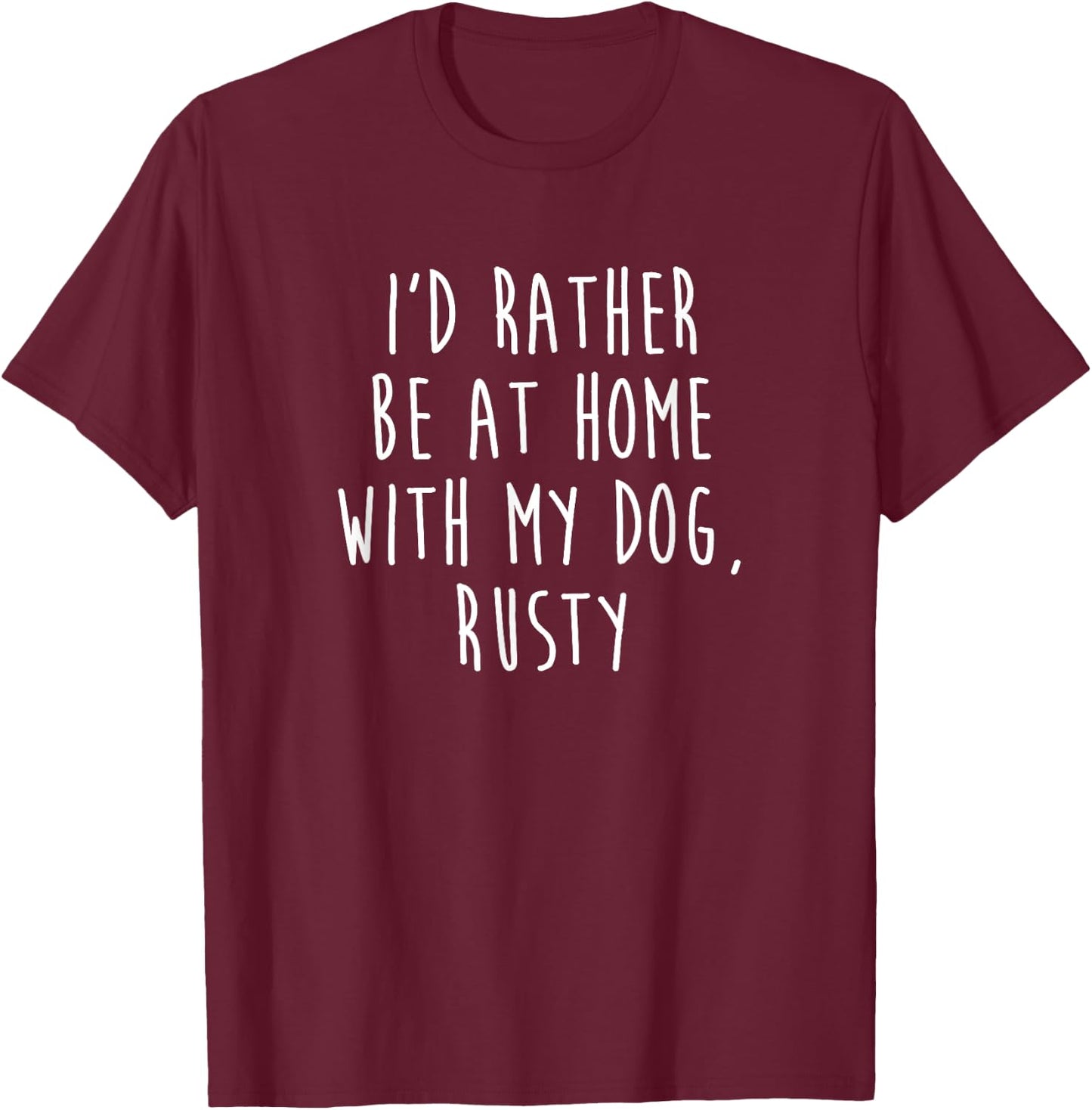 Rusty Dog Name Dog Gift Women Kids T-Shirt - T-Shirt | Maroon