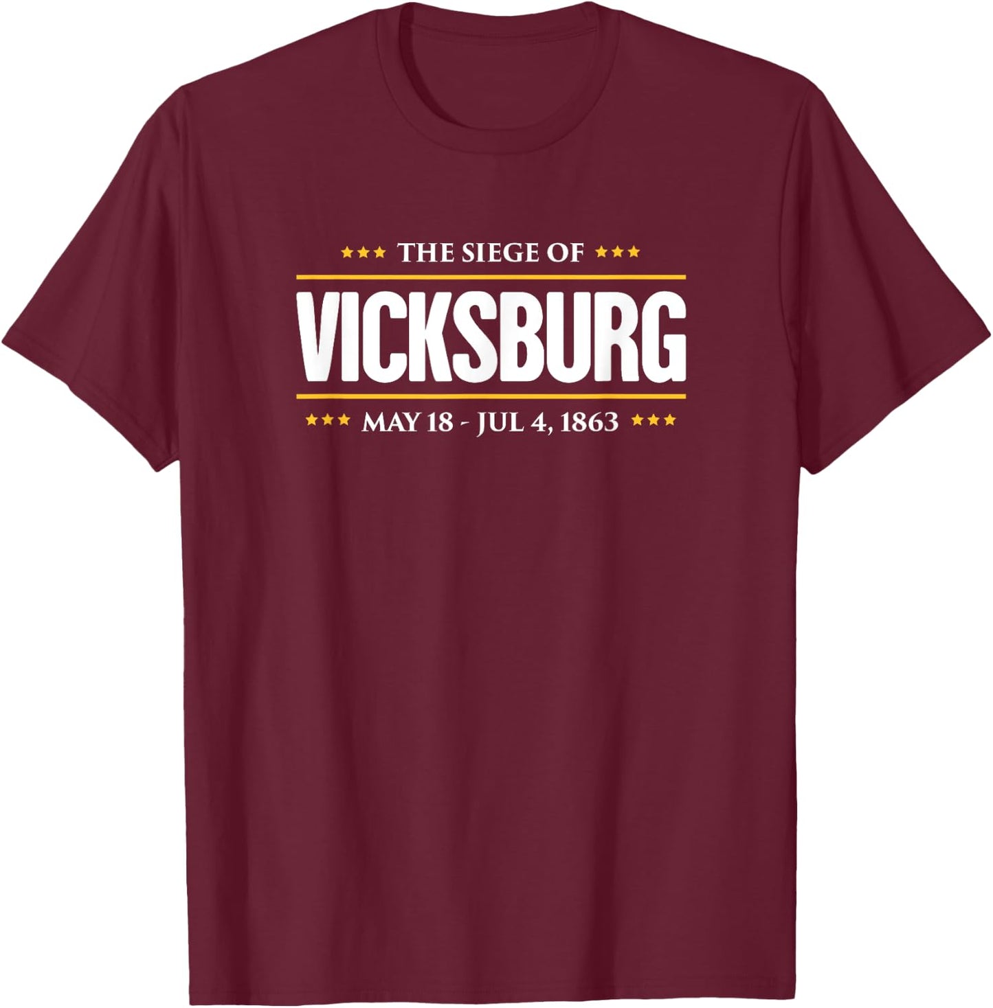 Civil War - The Siege Of Vicksburg T-Shirt - T-Shirt | Maroon