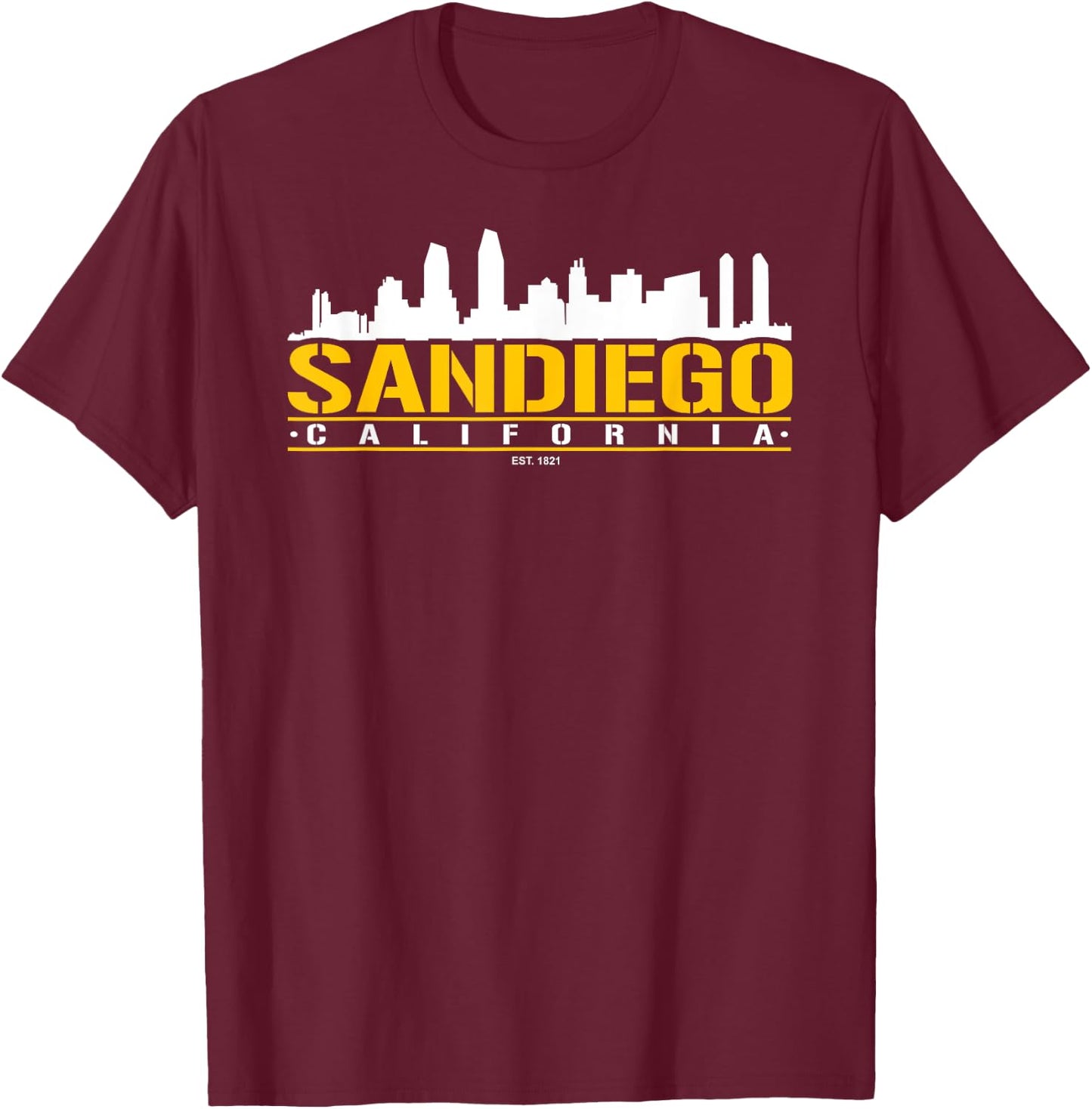 San Diego California Cool design with Classic Look T-Shirt - T-Shirt | Maroon