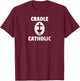 Cradle Catholic Vintage Chalice & Cross T-Shirt - T-Shirt | Maroon