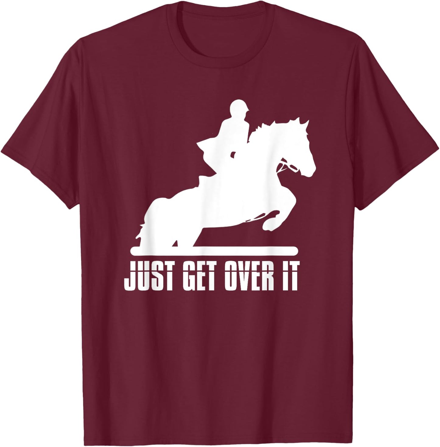 English Riding Hunter Jumper Girl Riding Horse T-Shirt - T-Shirt | Maroon