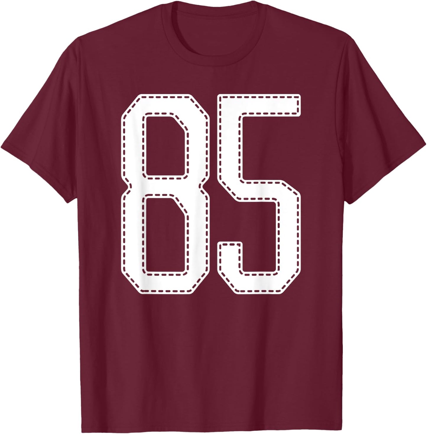 Official Team League #85 Jersey Number 85 Sports Jersey T-Shirt - T-Shirt | Maroon