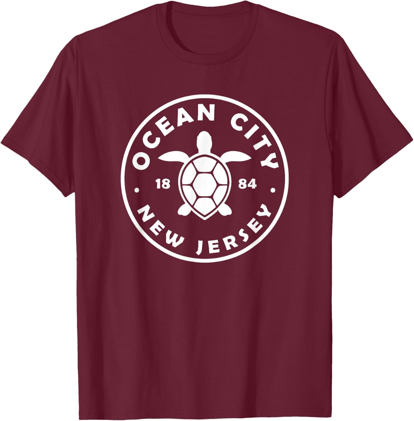 Ocean City New Jersey Sea Turtle Beach Vacation Souvenir T-Shirt - T-Shirt | Maroon
