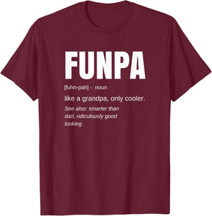 Funpa Definition: Grandpa Humor - Classic Fit, , Black T-Shirt - T-Shirt | Maroon