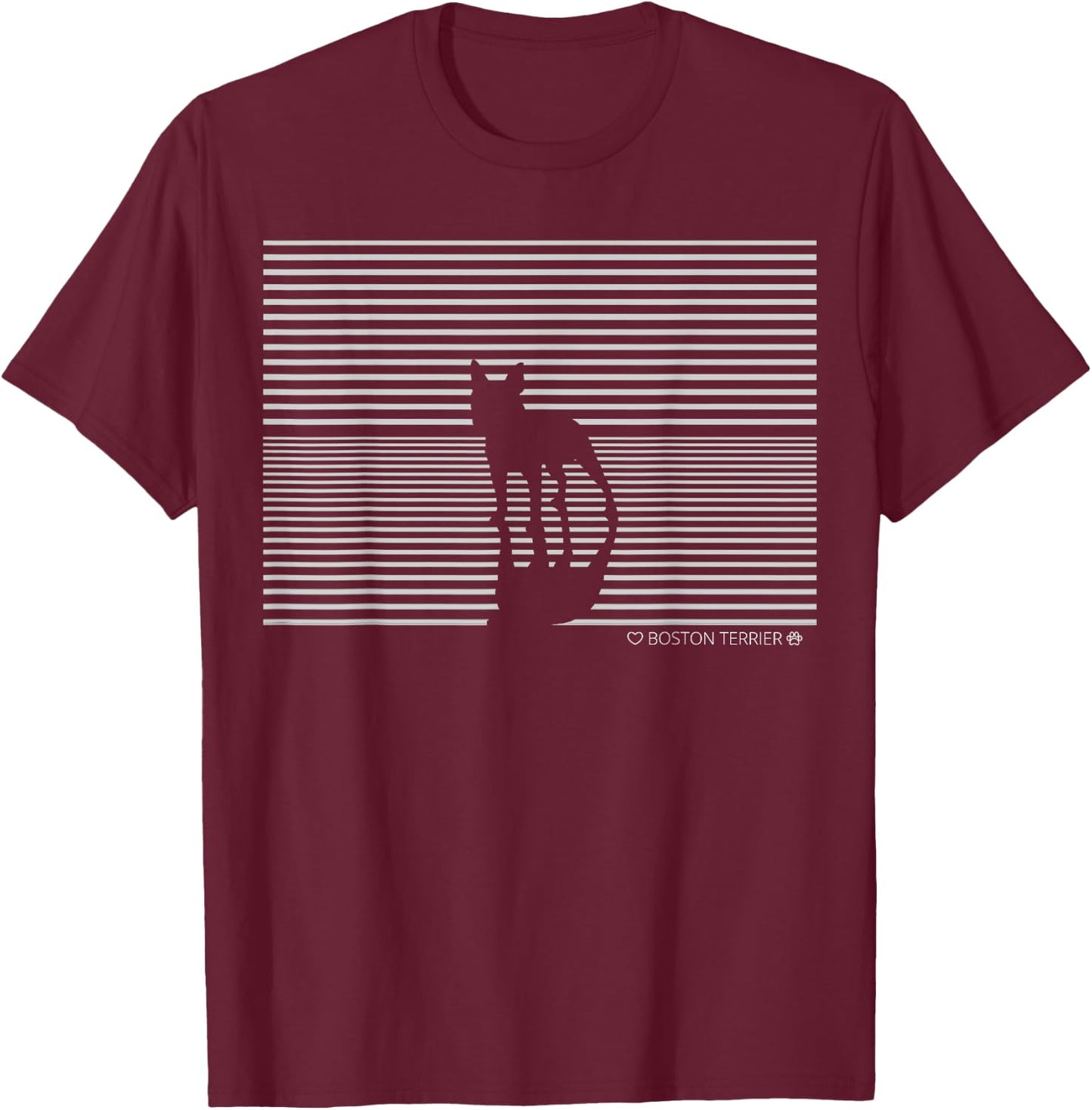 Boston Terrier Boston-Bulldog Women Kids T-Shirt - T-Shirt | Maroon