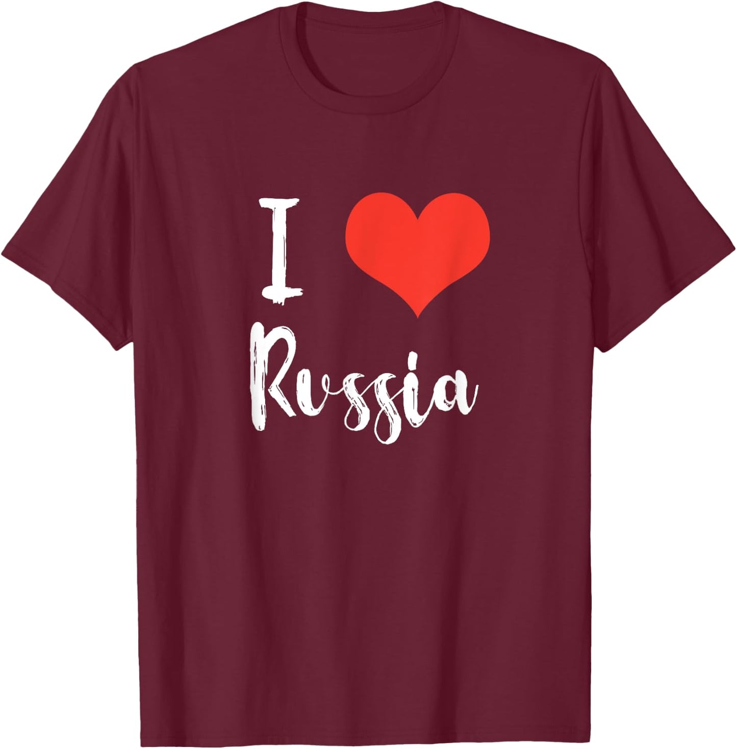 I Love Russia T-Shirt - T-Shirt | Maroon