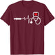 Funny Heart Beats Nurse Nursing Medical Men woman T-Shirt - T-Shirt | Maroon