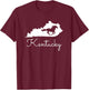 Kentucky Horse Map State T-Shirt - T-Shirt | Maroon