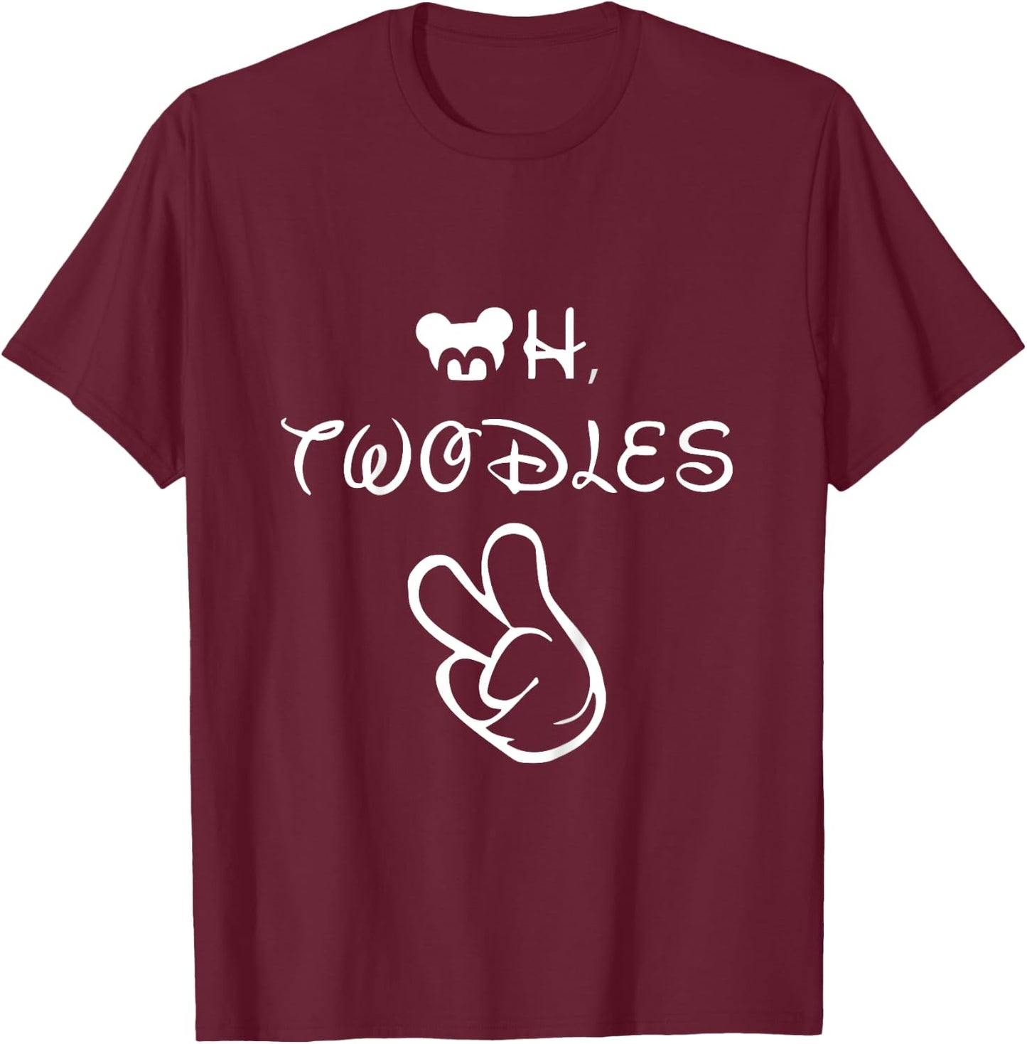 Oh Twodles - Happy 2nd Birthday for Kids! T-Shirt - T-Shirt | Maroon