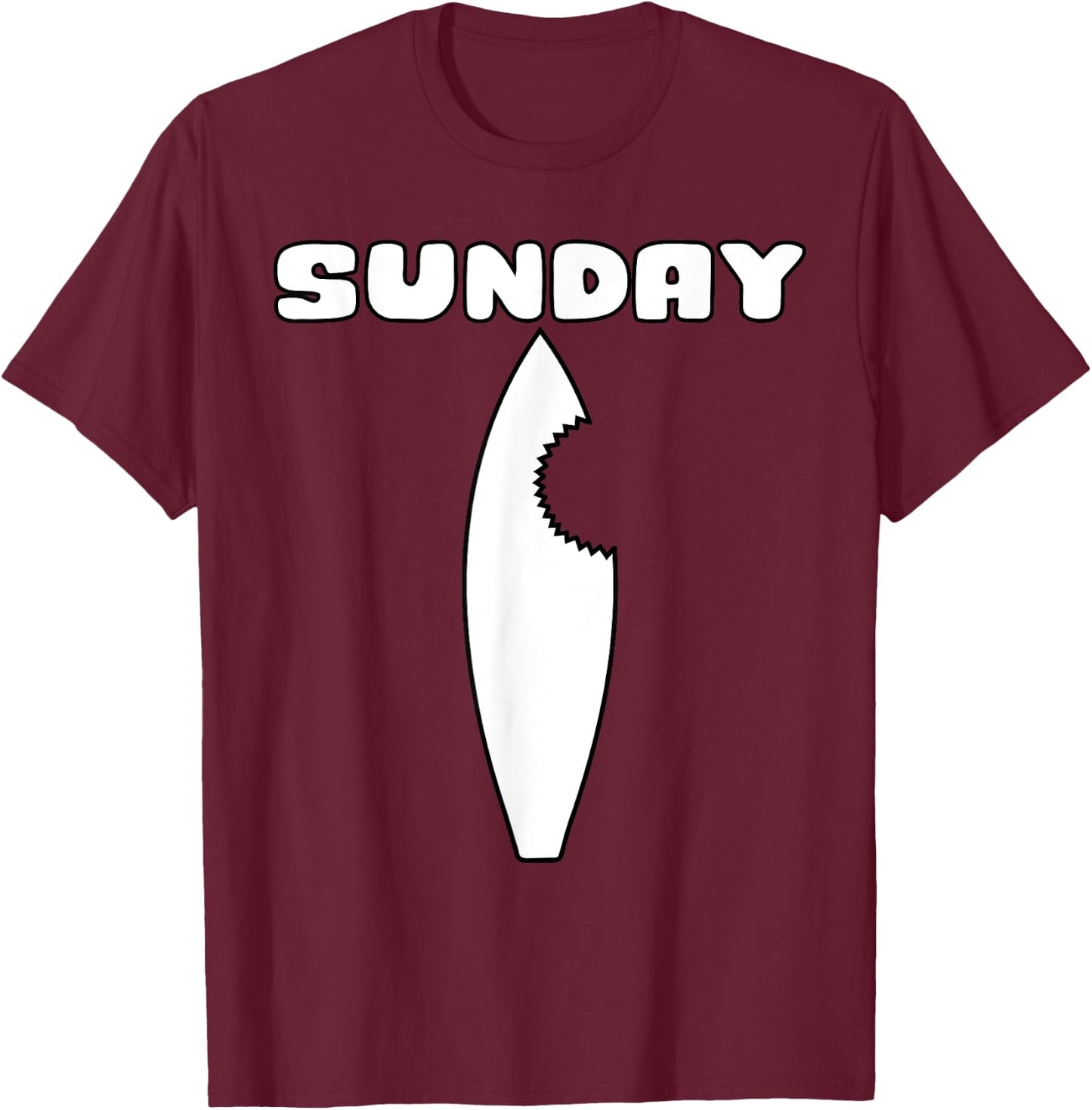 Days of the Week , Costume, Shark T-Shirt - T-Shirt | Maroon