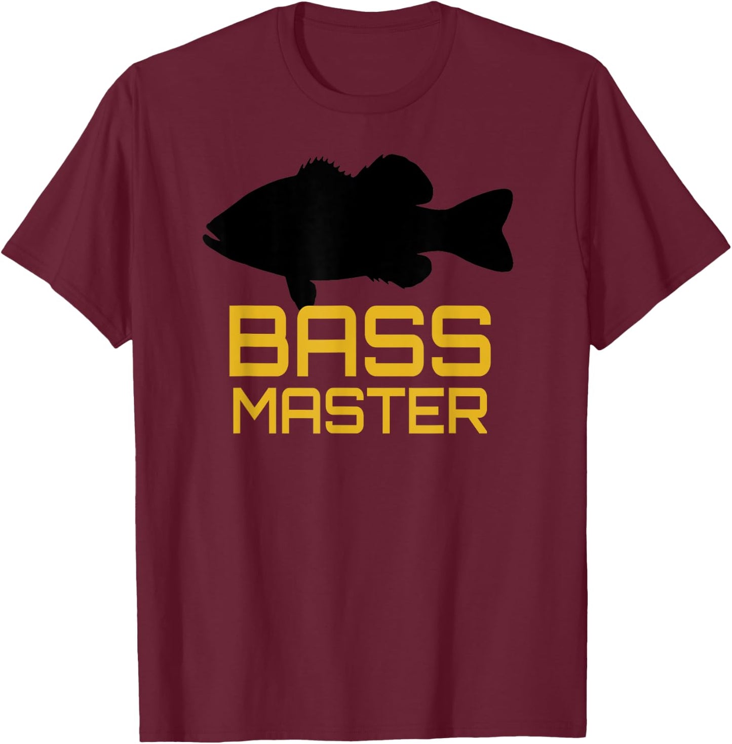 Bass Master Fishing Shirt Tackle Gear Lure Largemouth Bass T-Shirt - T-Shirt | Maroon