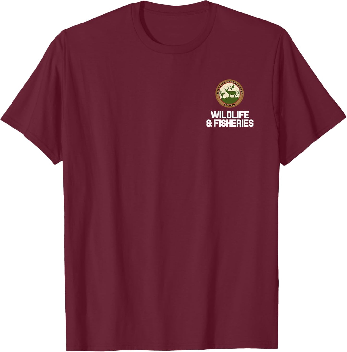 Wildlife Enforcement Officer Agent Uniform T-Shirt - T-Shirt | Maroon