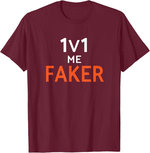 1v1 Me Faker League T-Shirt - T-Shirt | Maroon