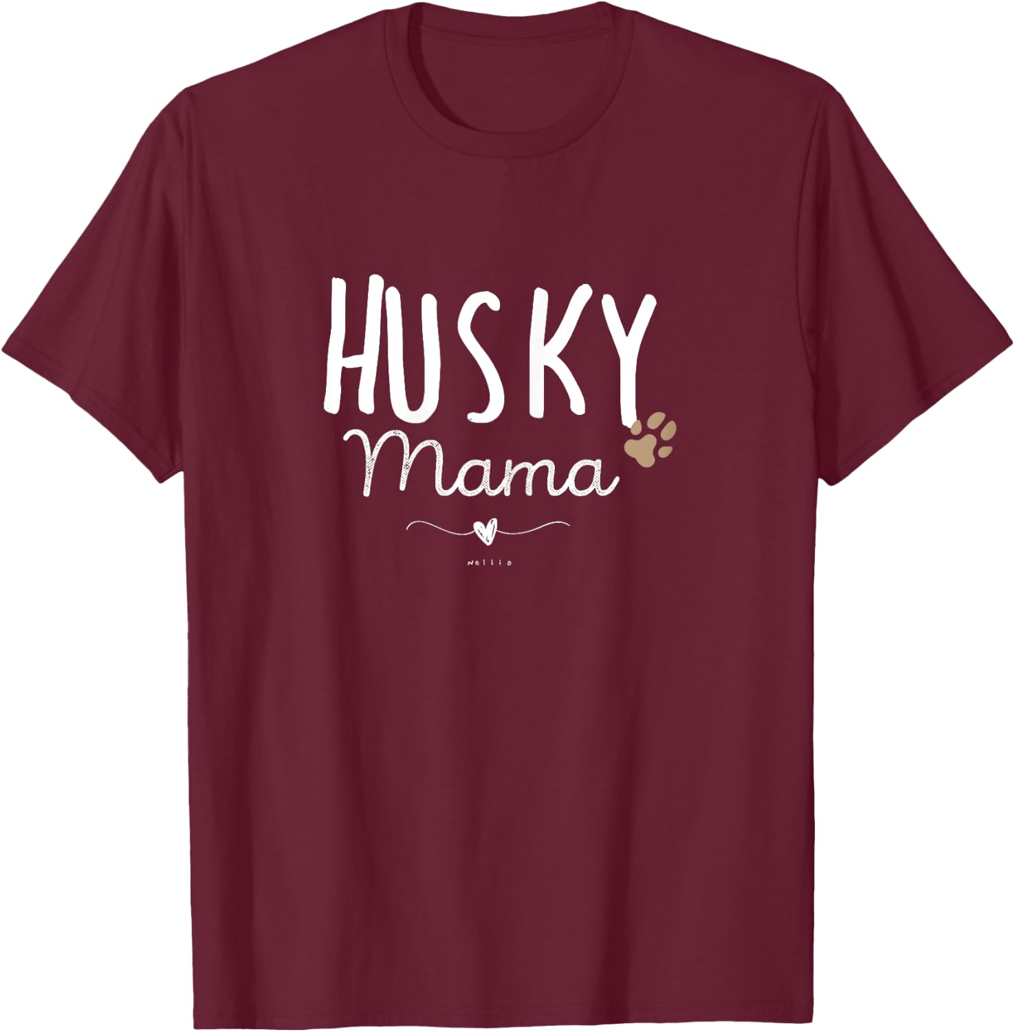 Husky Mama, Husky Mom Gifts Dog Lover Siberian Husky Mom Paw T-Shirt - T-Shirt | Maroon