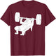 Cat Bench Press Powerlifting Women T-Shirt - T-Shirt | Maroon