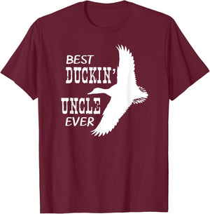 Best Duckin' Uncle Ever Shirt Hunters Love Duck T-Shirt - T-Shirt | Maroon