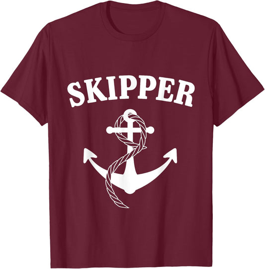 Skipper of the Boat Boating Boater T-Shirt - T-Shirt | Maroon