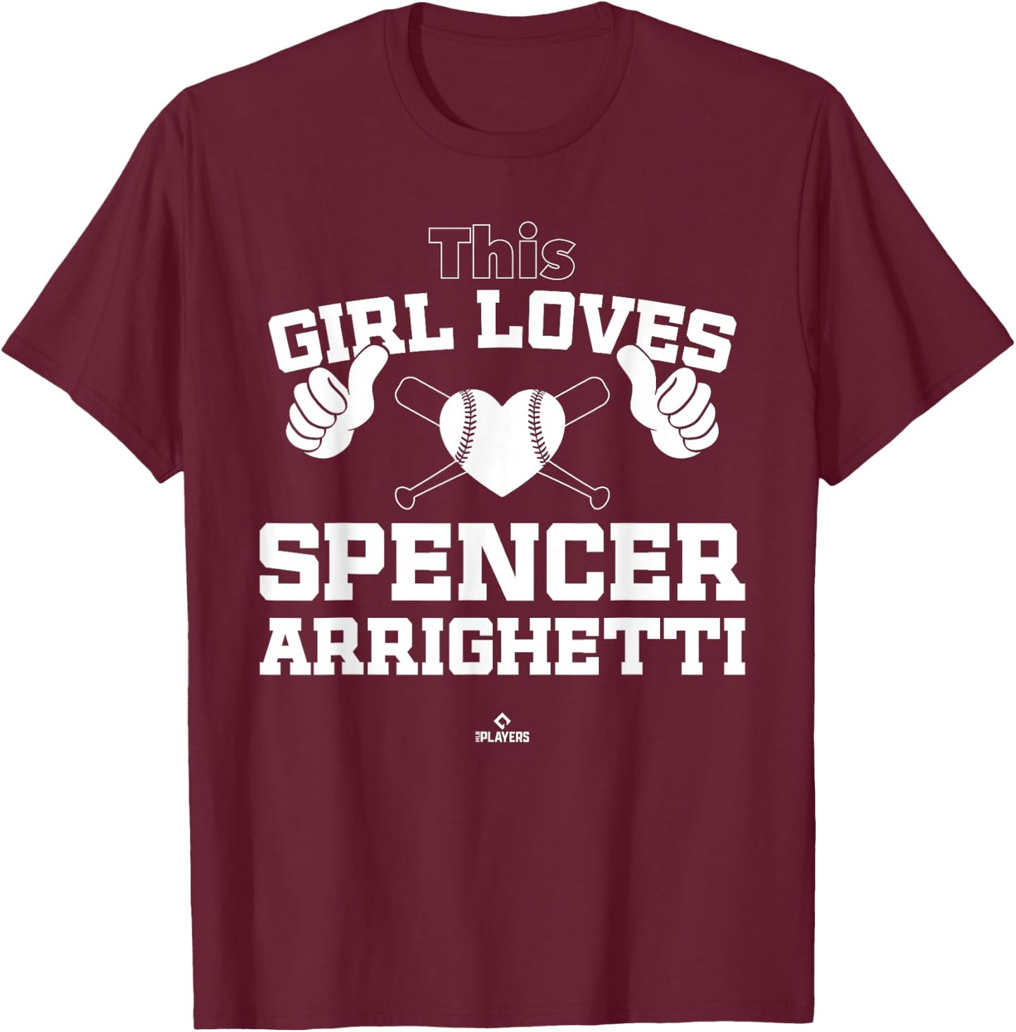 This Girl Loves Spencer Arrighetti Prospect Baseball Fan T-Shirt - T-Shirt | Maroon