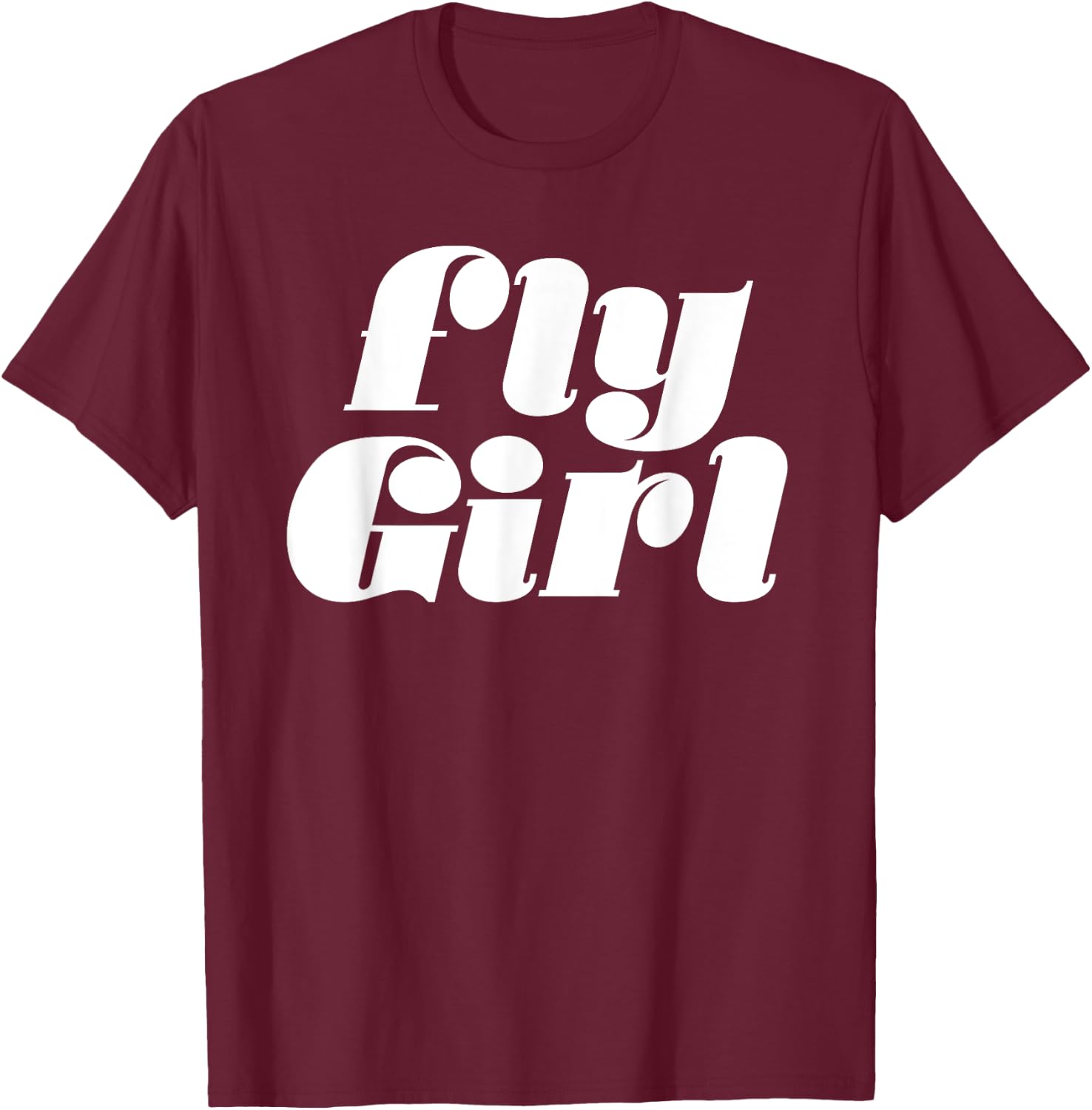 Fly Girl 80s 90s Old School Hip Hop T-Shirt - T-Shirt | Maroon
