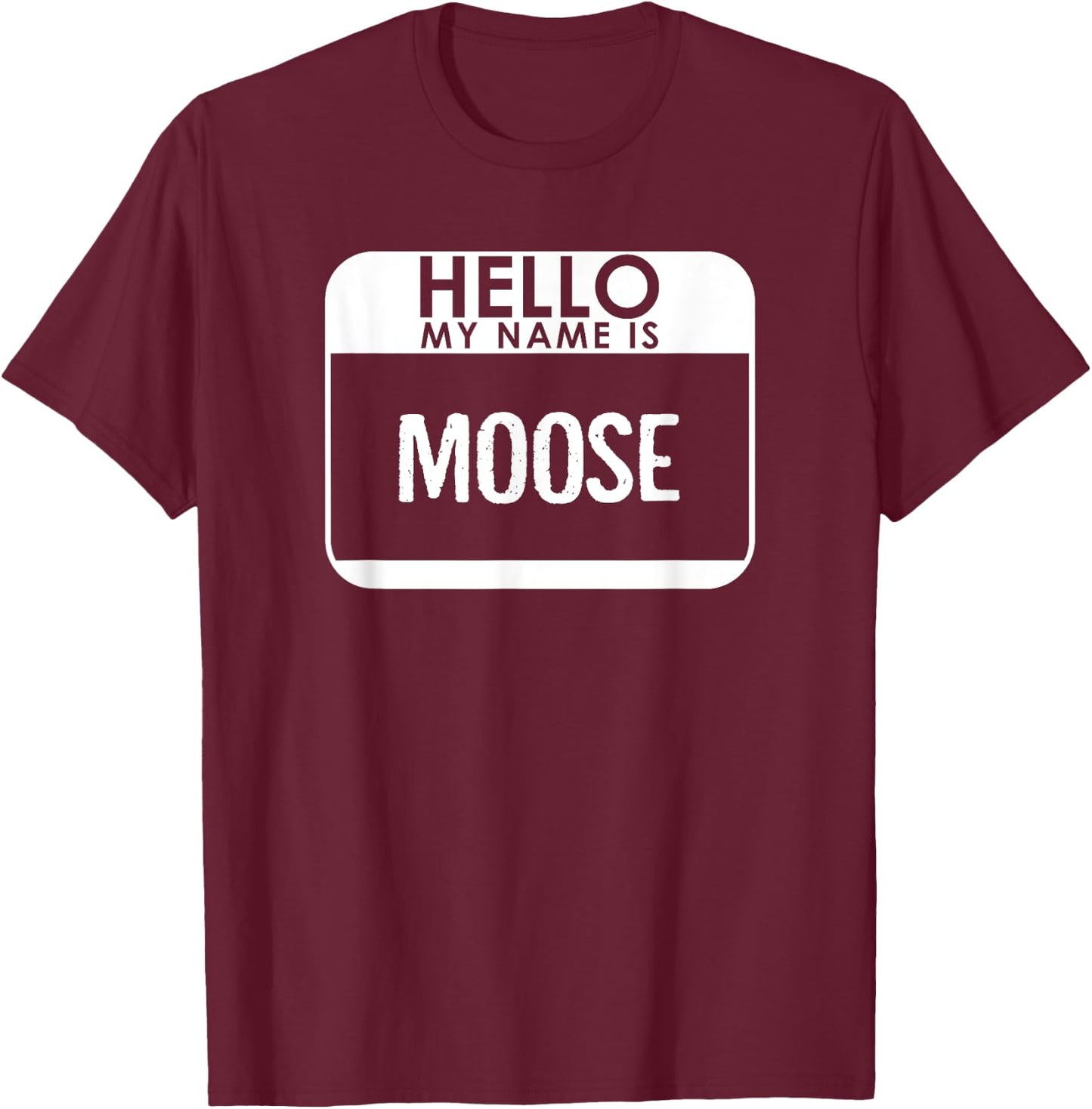 Moose Costume Funny Easy Halloween Outfit Animal T-Shirt - T-Shirt | Maroon