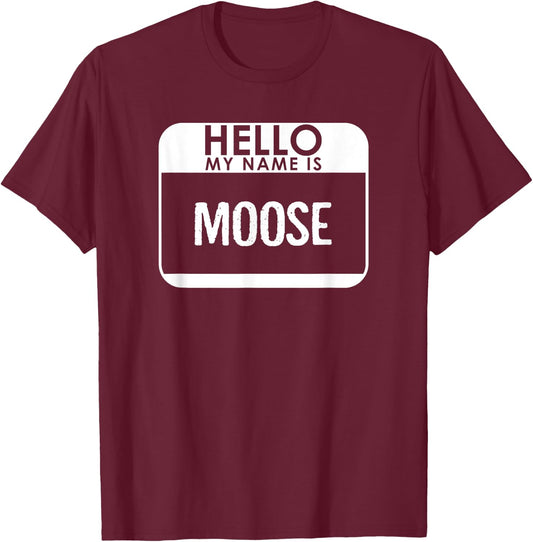 Moose Costume Funny Easy Halloween Outfit Animal T-Shirt - T-Shirt | Maroon