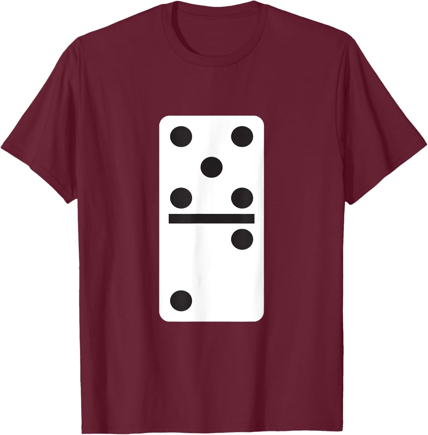 Five Two Dominoes Halloween Costume Domino Game T-Shirt - T-Shirt | Maroon