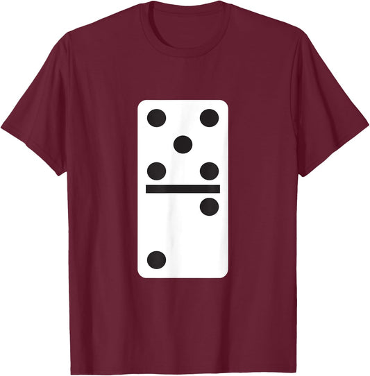 Five Two Dominoes Halloween Costume Domino Game T-Shirt - T-Shirt | Maroon