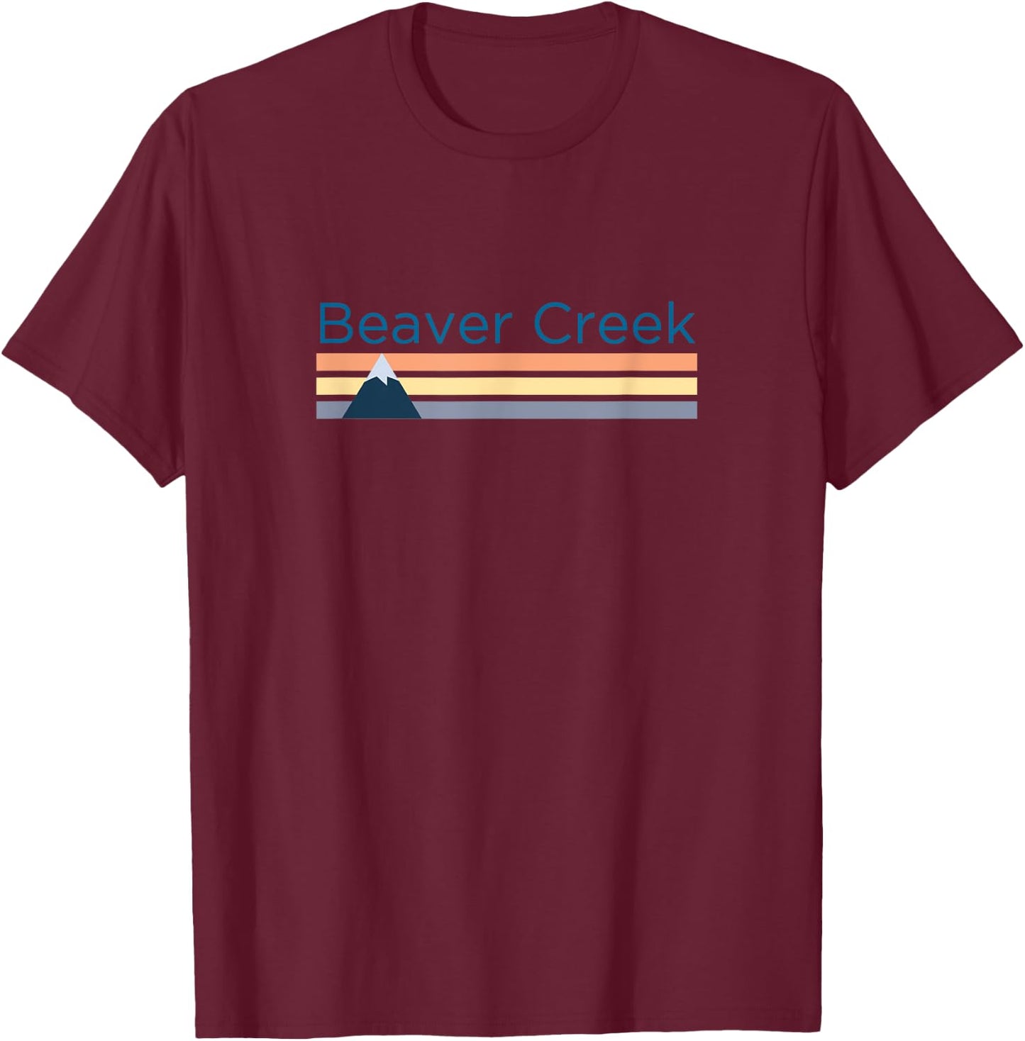 Colorado Retro Mountain - Beaver Creek T-Shirt - T-Shirt | Maroon