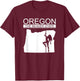 Oregon The Beaver State, Stripper, Strip Club BW T-Shirt - T-Shirt | Maroon