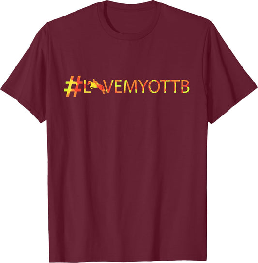 Camouflage , OTTB, Love my OTTB, , Horse lover gift. T-Shirt - T-Shirt | Maroon